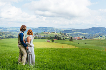Fototapeta na wymiar Wedding in Kanton Bern, Switzerland