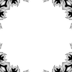 Obraz premium Black and white mandala ornament. Classic Patterns in Damask Style