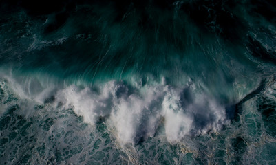 Aerial Waves Crashing on MAui