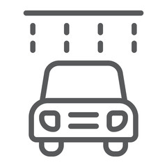 Car washing line icon, clean and service, auto sign, vector graphics, a linear pattern on a white background.