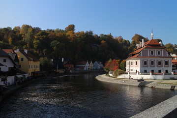 Vltava river in Český Krumlov, Czech republic