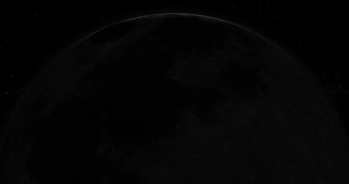 4K Moon phases animation. High quality 3d render.