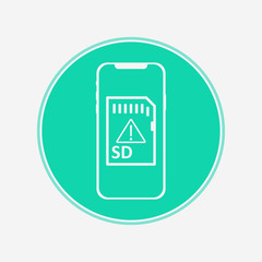 Sd card vector icon sign symbol
