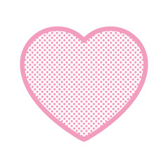 heart vector icon logo valentine polka dot symbol cartoon illustration