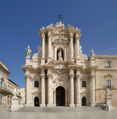 Facade of Siracusa cathedral, SIcily