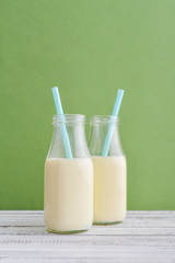 Two bottles with milk