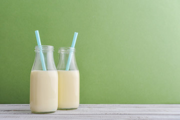 Two bottles with milk