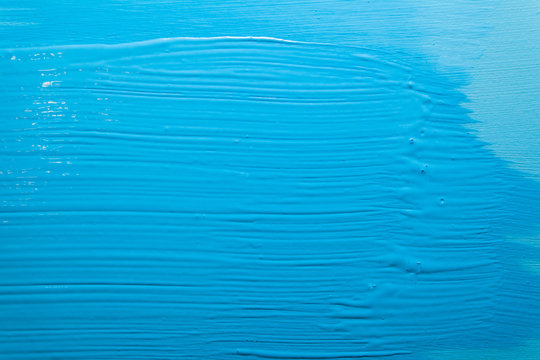 Bright Blue Surface With Paint Strokes, Background, Texture