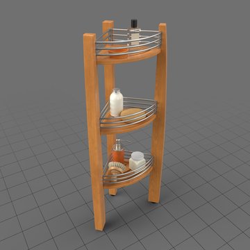 Shower caddy with products