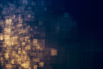 Fototapeta na wymiar Glitter lights glittering squares shape background. Defocused bokeh. Illustration