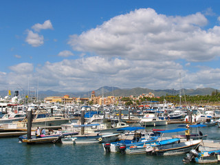 Fototapeta na wymiar Harbor of Cabo San Lucas, Mexico