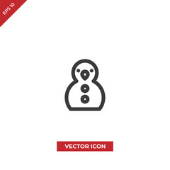 Snowman vector icon