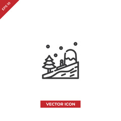 Sledding vector icon