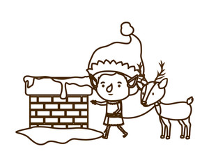 elf with reindeer avatar character