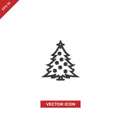 Christmas tree vector icon