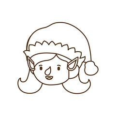 elf woman head with hat avatar character