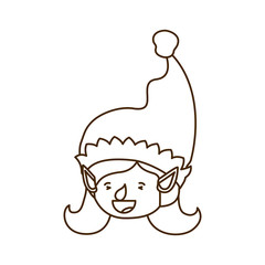 elf woman head with hat avatar character