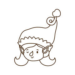 elf woman head with hat avatar character