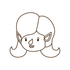 elf woman head avatar character