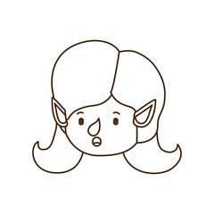 elf woman head avatar character