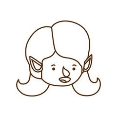 Obraz premium elf woman head avatar character