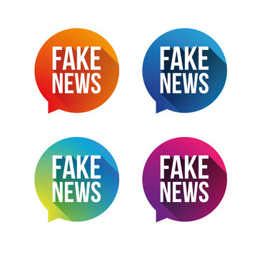 Fake News speech bubble set