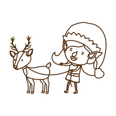 elf woman with reindeer avatar character
