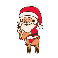 santa claus with reindeer avatar character