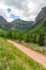 Telluride Colorado valley road in summer