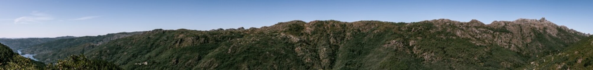 Fototapeta na wymiar Portugal national park,mountain panorama view Peneda-Gerez, Portugal