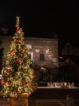 Christmas tree in Piazza Vecchia