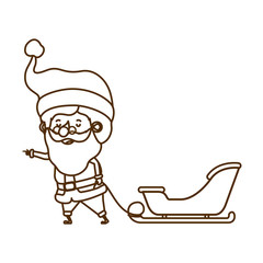santa claus on sleigh avatar character