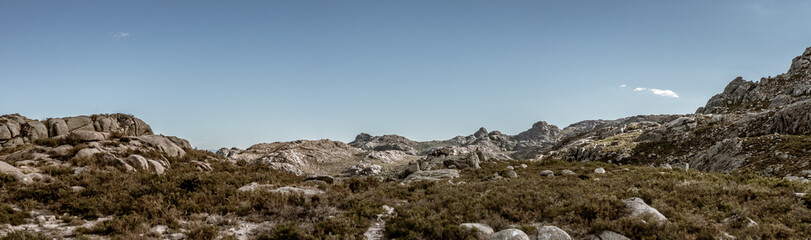 Portugal national park,mountain panorama view Peneda-Gerez, Portugal