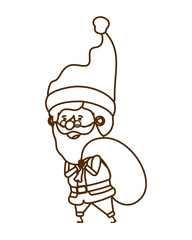 santa claus with bag of gifts avatar character