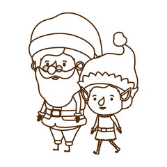 santa claus with elf moving avatar character