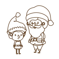 santa claus with elf moving avatar character