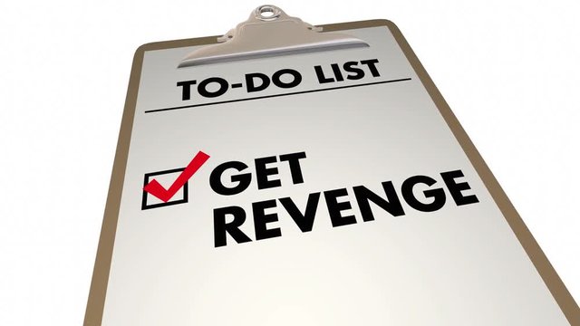 Get Revenge To-Do List Check Box Mark Clipboard 3d Animation