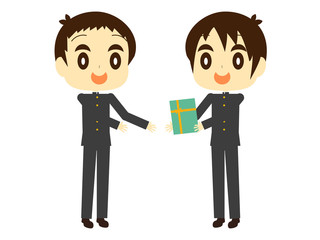 男子高校生のプレゼント交換