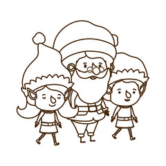 couple elf with santa claus avatar character
