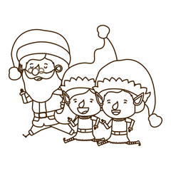 couple elf with santa claus avatar character