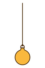 christmas ball hanging isolated icon