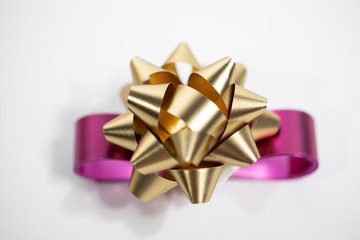 colorful ribbons bows on the white background