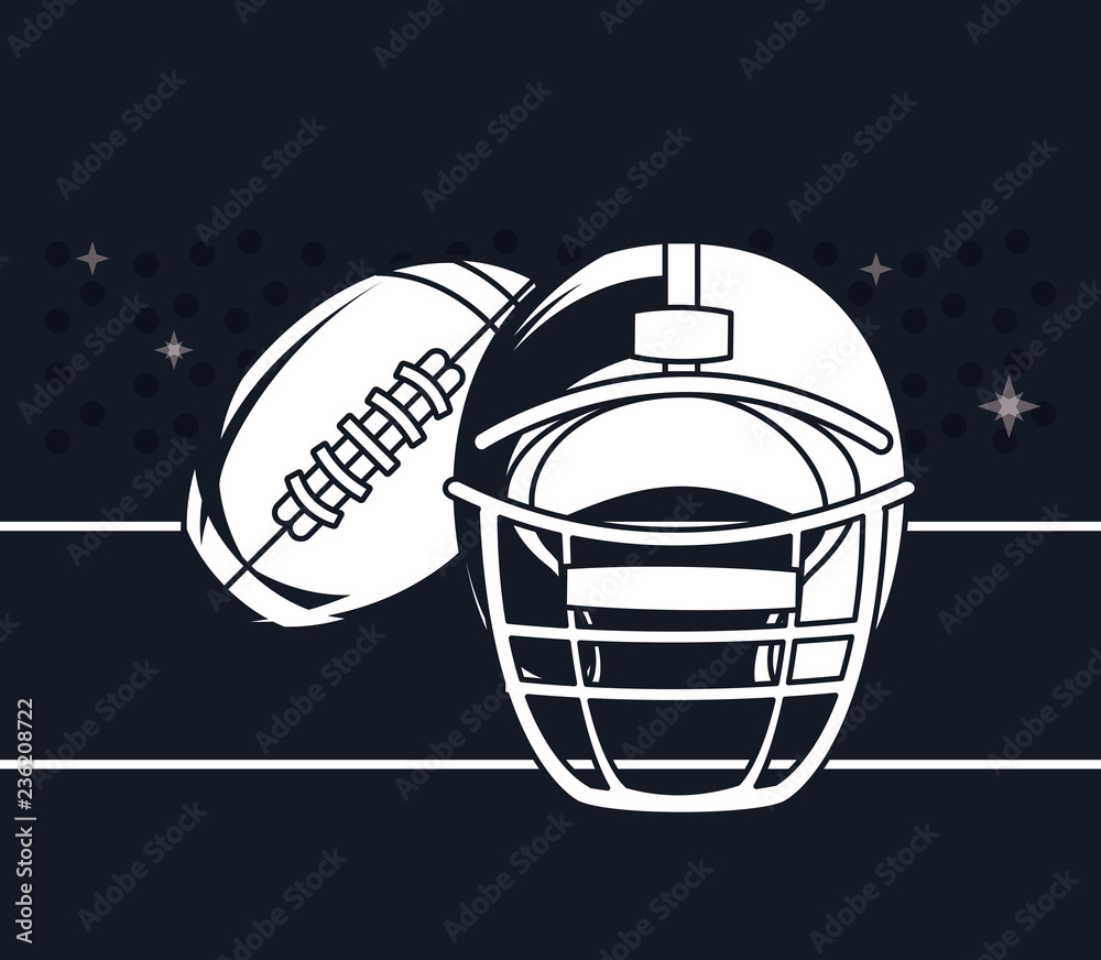 Wall mural football helmet icon