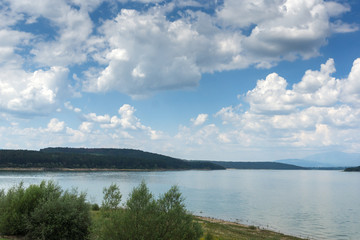 Amazing Summer view of Koprinka Reservoir, Stara Zagora Region, Bulgaria
