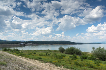 Fototapeta na wymiar Amazing Summer view of Koprinka Reservoir, Stara Zagora Region, Bulgaria