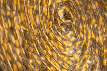 Cocoon, Golden Silk,Close up silkworm cocoon in basket 