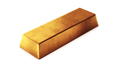 Gold bars isolated on white background. Financial success, business investment and wealth concept. 