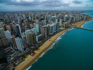 Aeria view of the city of Fortaleza, Ceará, Brazil South America.