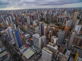 Fototapeta na wymiar Aeria view of the city of Fortaleza, Ceará, Brazil South America. 