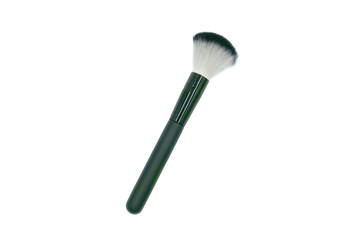 Brush powder - makeup brush with powder foundation isolated on white